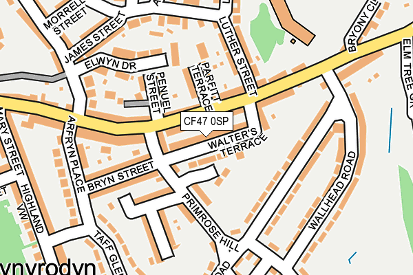 CF47 0SP map - OS OpenMap – Local (Ordnance Survey)