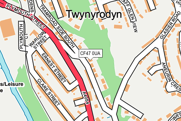 CF47 0UA map - OS OpenMap – Local (Ordnance Survey)