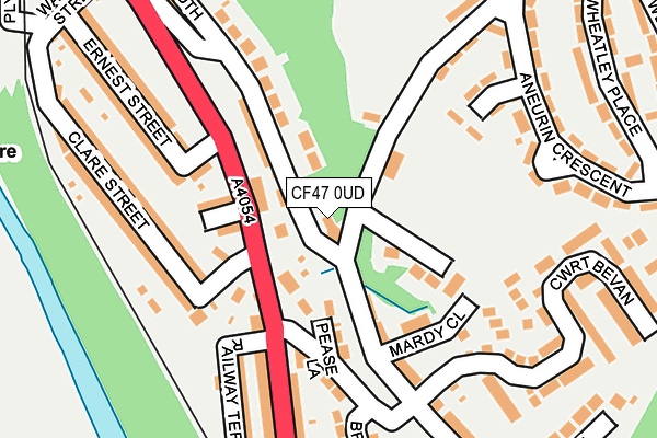 CF47 0UD map - OS OpenMap – Local (Ordnance Survey)