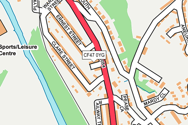 CF47 0YG map - OS OpenMap – Local (Ordnance Survey)