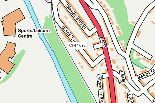 CF47 0YL map - OS OpenMap – Local (Ordnance Survey)