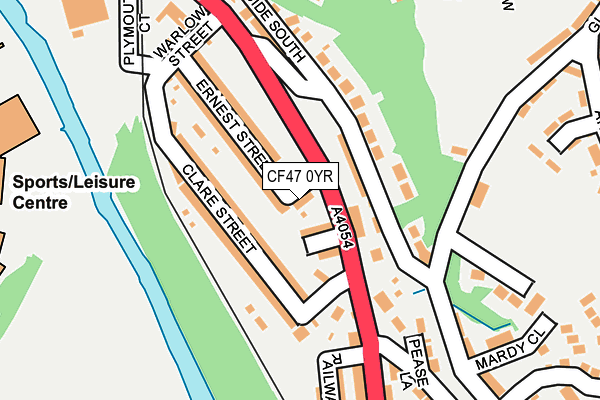CF47 0YR map - OS OpenMap – Local (Ordnance Survey)