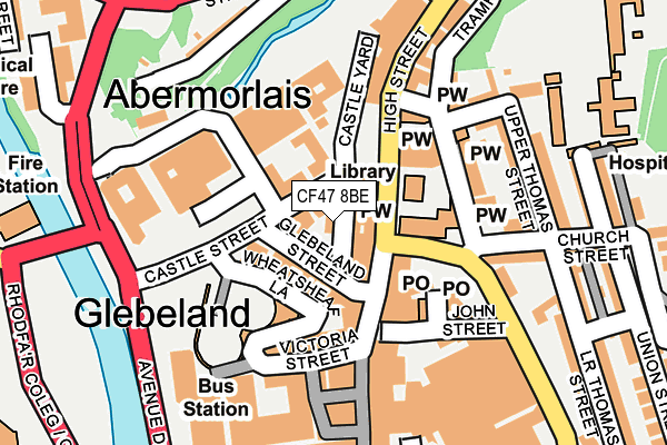 CF47 8BE map - OS OpenMap – Local (Ordnance Survey)