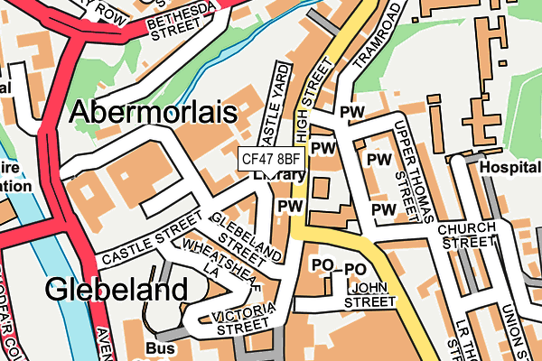 CF47 8BF map - OS OpenMap – Local (Ordnance Survey)