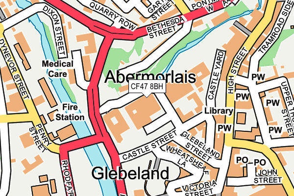 CF47 8BH map - OS OpenMap – Local (Ordnance Survey)