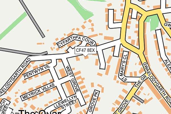 CF47 8EX map - OS OpenMap – Local (Ordnance Survey)