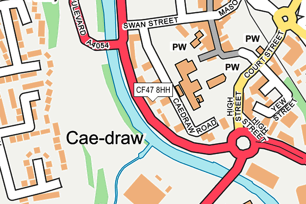 CF47 8HH map - OS OpenMap – Local (Ordnance Survey)