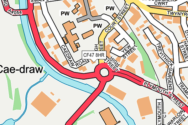 CF47 8HR map - OS OpenMap – Local (Ordnance Survey)