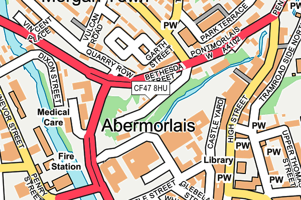 CF47 8HU map - OS OpenMap – Local (Ordnance Survey)