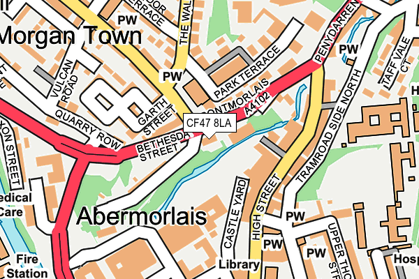 CF47 8LA map - OS OpenMap – Local (Ordnance Survey)