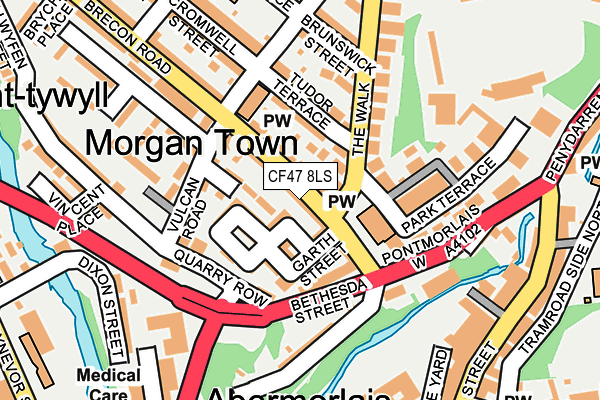 CF47 8LS map - OS OpenMap – Local (Ordnance Survey)