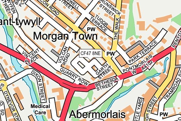 CF47 8NE map - OS OpenMap – Local (Ordnance Survey)