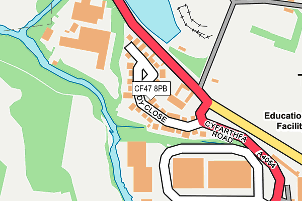 CF47 8PB map - OS OpenMap – Local (Ordnance Survey)