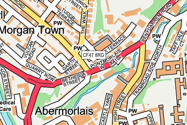 CF47 8RG map - OS OpenMap – Local (Ordnance Survey)