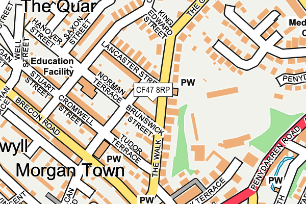 CF47 8RP map - OS OpenMap – Local (Ordnance Survey)