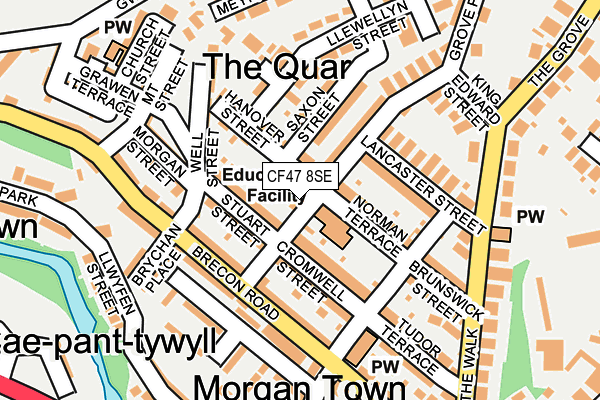 CF47 8SE map - OS OpenMap – Local (Ordnance Survey)