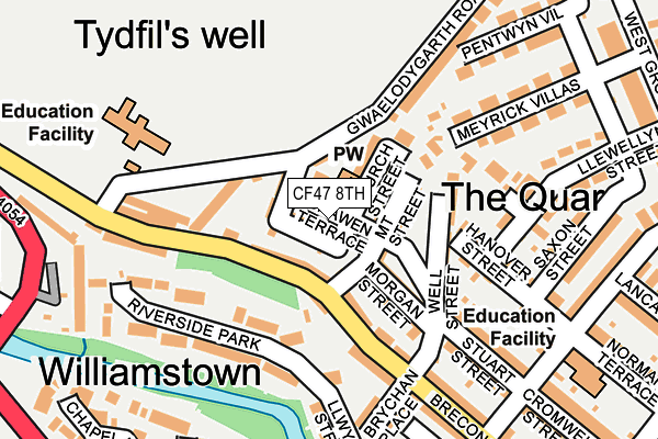 CF47 8TH map - OS OpenMap – Local (Ordnance Survey)