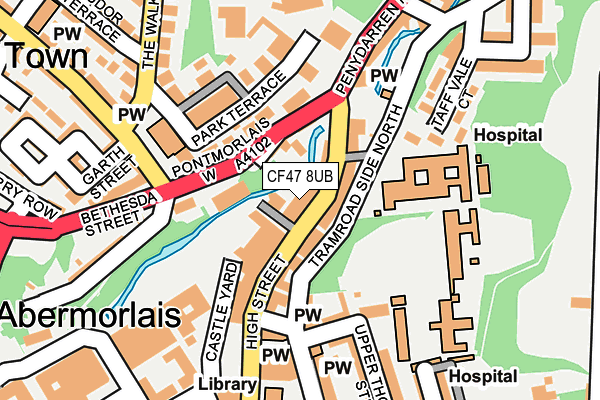 CF47 8UB map - OS OpenMap – Local (Ordnance Survey)