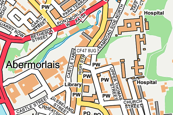 CF47 8UG map - OS OpenMap – Local (Ordnance Survey)