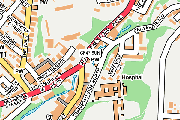 CF47 8UN map - OS OpenMap – Local (Ordnance Survey)