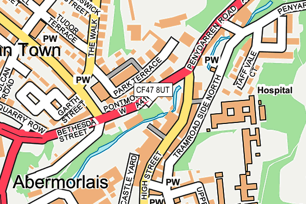 CF47 8UT map - OS OpenMap – Local (Ordnance Survey)