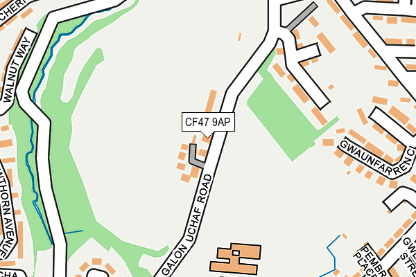 CF47 9AP map - OS OpenMap – Local (Ordnance Survey)