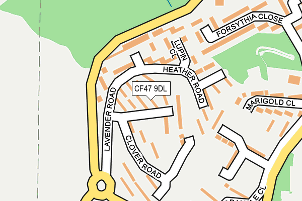 CF47 9DL map - OS OpenMap – Local (Ordnance Survey)