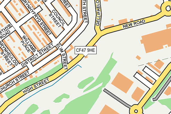 CF47 9HE map - OS OpenMap – Local (Ordnance Survey)