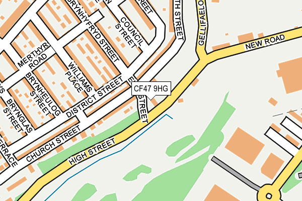 CF47 9HG map - OS OpenMap – Local (Ordnance Survey)