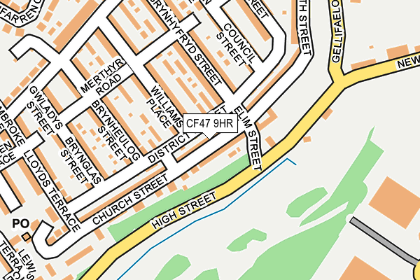 CF47 9HR map - OS OpenMap – Local (Ordnance Survey)