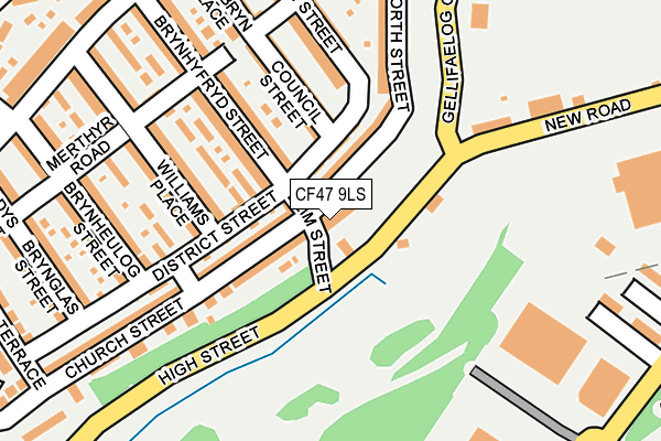 CF47 9LS map - OS OpenMap – Local (Ordnance Survey)