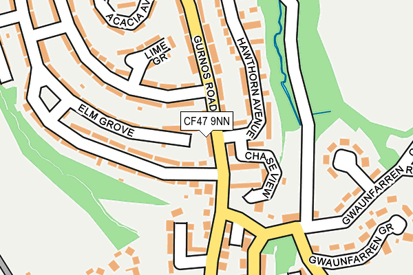 CF47 9NN map - OS OpenMap – Local (Ordnance Survey)