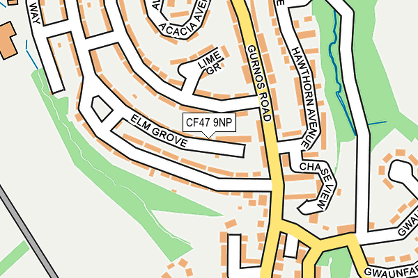 CF47 9NP map - OS OpenMap – Local (Ordnance Survey)