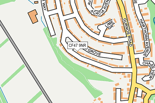 CF47 9NR map - OS OpenMap – Local (Ordnance Survey)