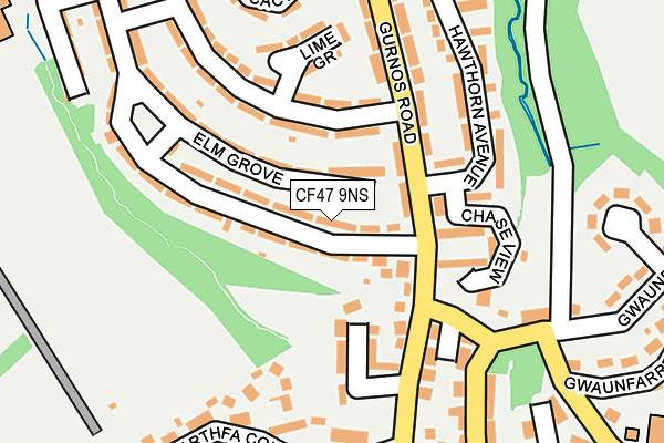 CF47 9NS map - OS OpenMap – Local (Ordnance Survey)