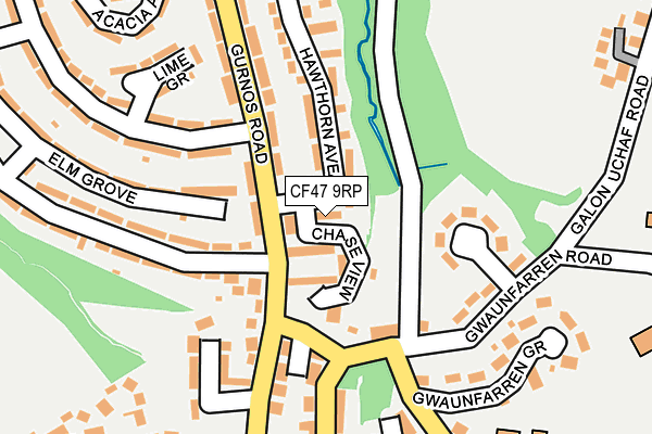 CF47 9RP map - OS OpenMap – Local (Ordnance Survey)