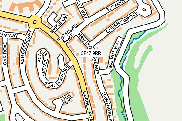 CF47 9RR map - OS OpenMap – Local (Ordnance Survey)