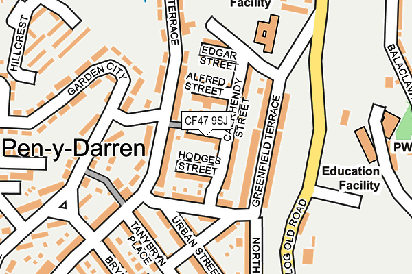 CF47 9SJ map - OS OpenMap – Local (Ordnance Survey)