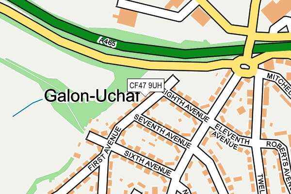 CF47 9UH map - OS OpenMap – Local (Ordnance Survey)