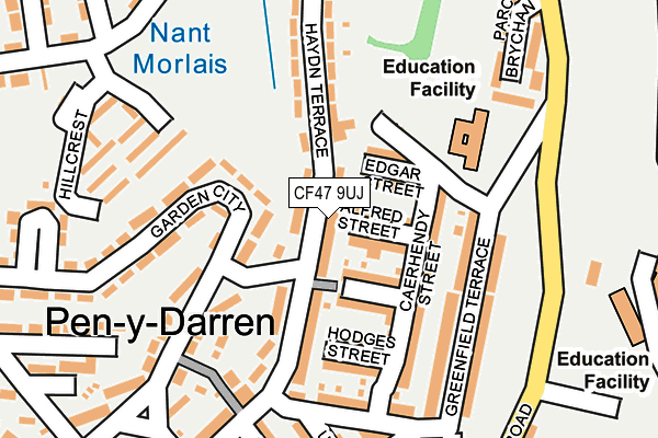 CF47 9UJ map - OS OpenMap – Local (Ordnance Survey)