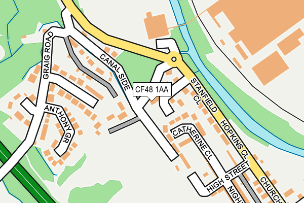 CF48 1AA map - OS OpenMap – Local (Ordnance Survey)