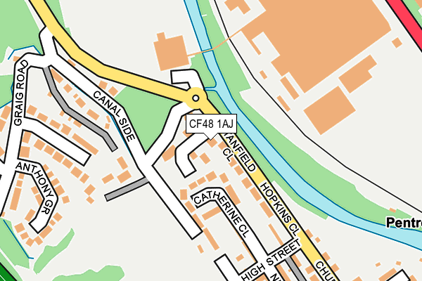 CF48 1AJ map - OS OpenMap – Local (Ordnance Survey)