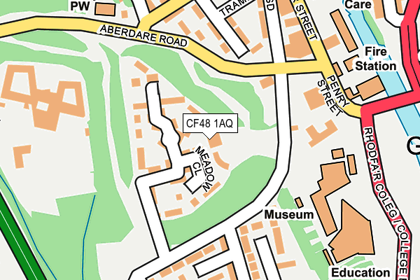 CF48 1AQ map - OS OpenMap – Local (Ordnance Survey)