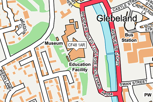 CF48 1AR map - OS OpenMap – Local (Ordnance Survey)