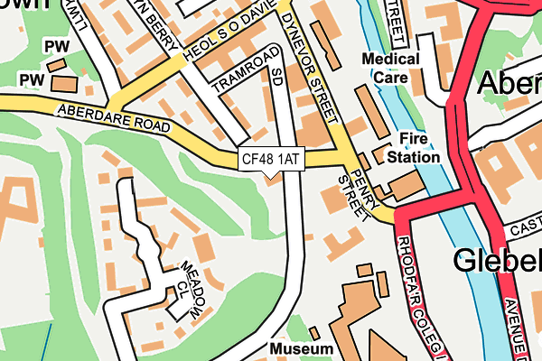 CF48 1AT map - OS OpenMap – Local (Ordnance Survey)