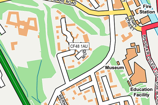 CF48 1AU map - OS OpenMap – Local (Ordnance Survey)