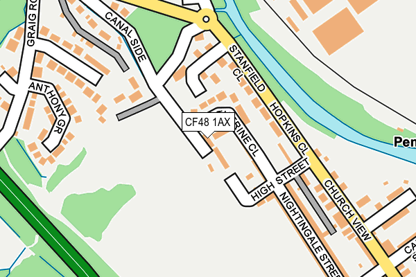 CF48 1AX map - OS OpenMap – Local (Ordnance Survey)