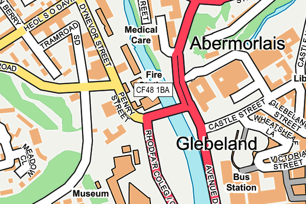 CF48 1BA map - OS OpenMap – Local (Ordnance Survey)