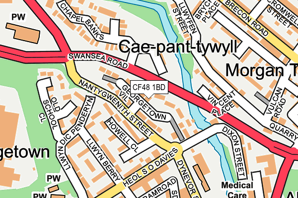 CF48 1BD map - OS OpenMap – Local (Ordnance Survey)