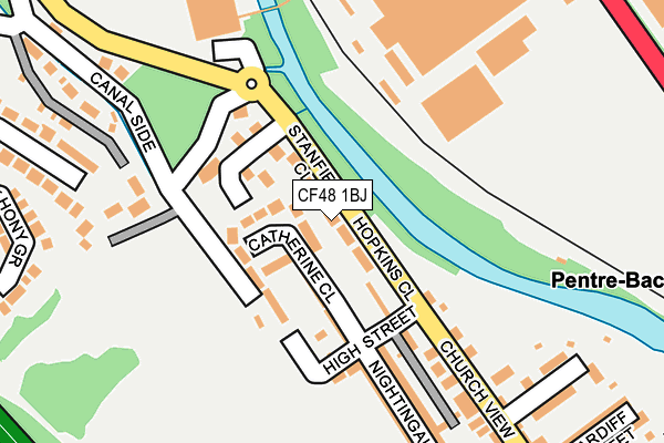 CF48 1BJ map - OS OpenMap – Local (Ordnance Survey)